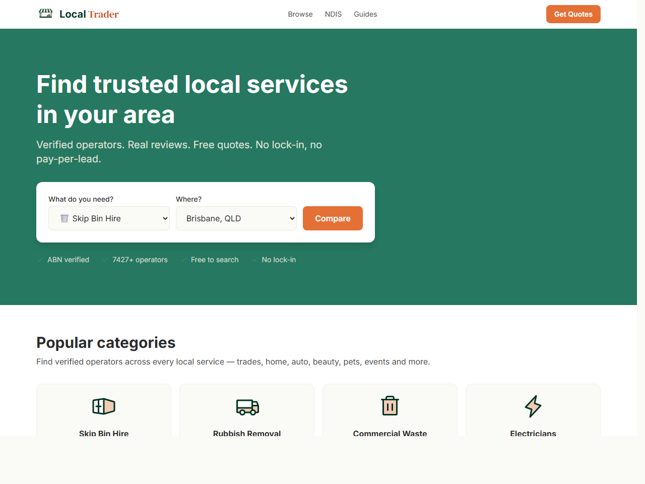 Local Trader — verified local-services marketplace